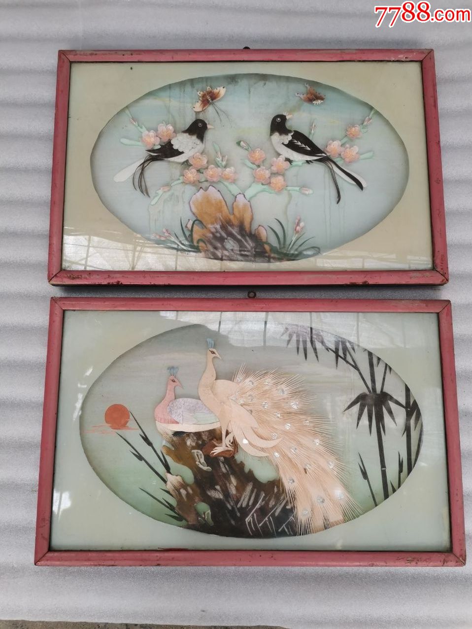 文革时期一对玻璃镜6037