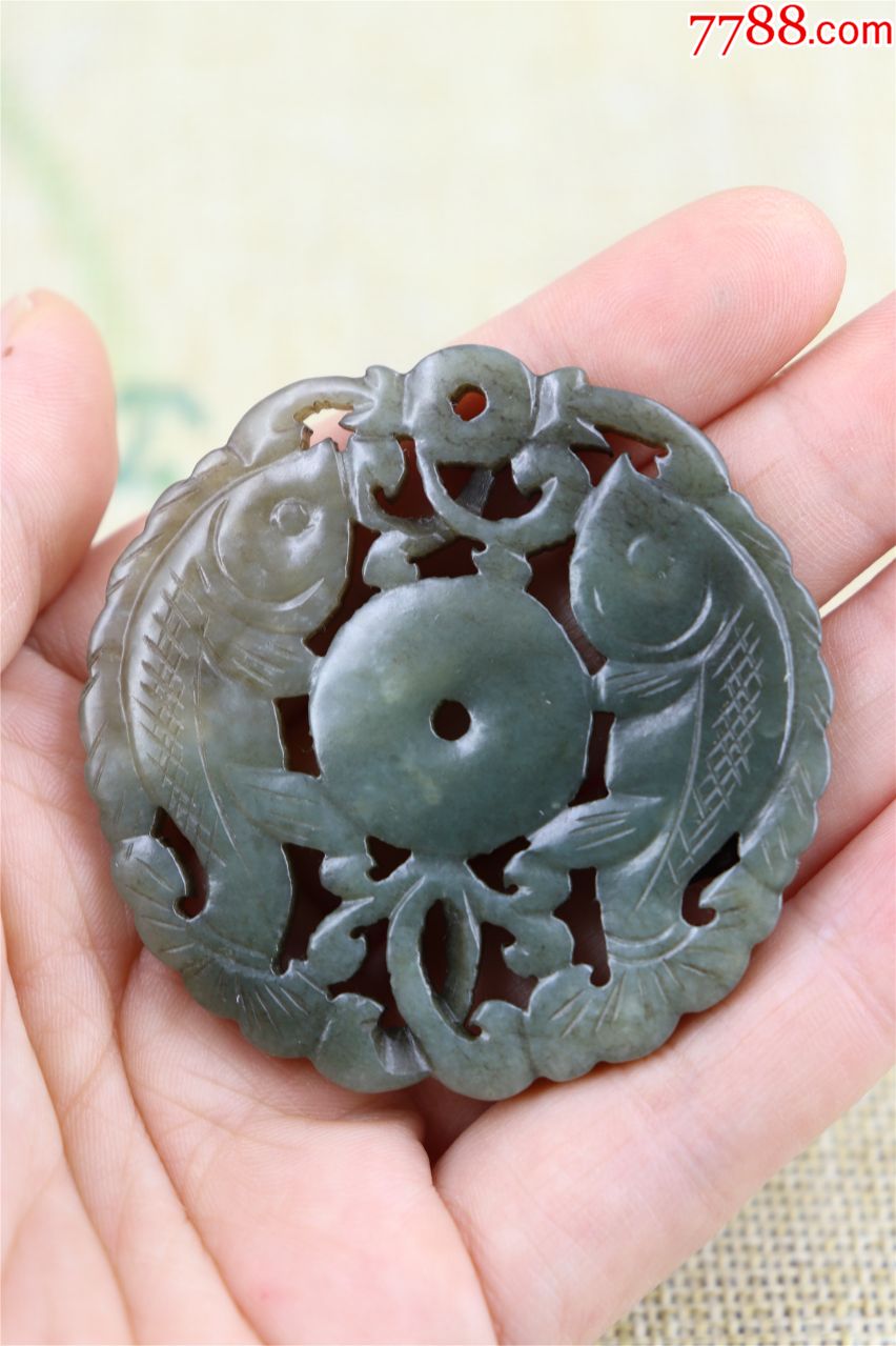 和田纯手工年年有余玉佩1