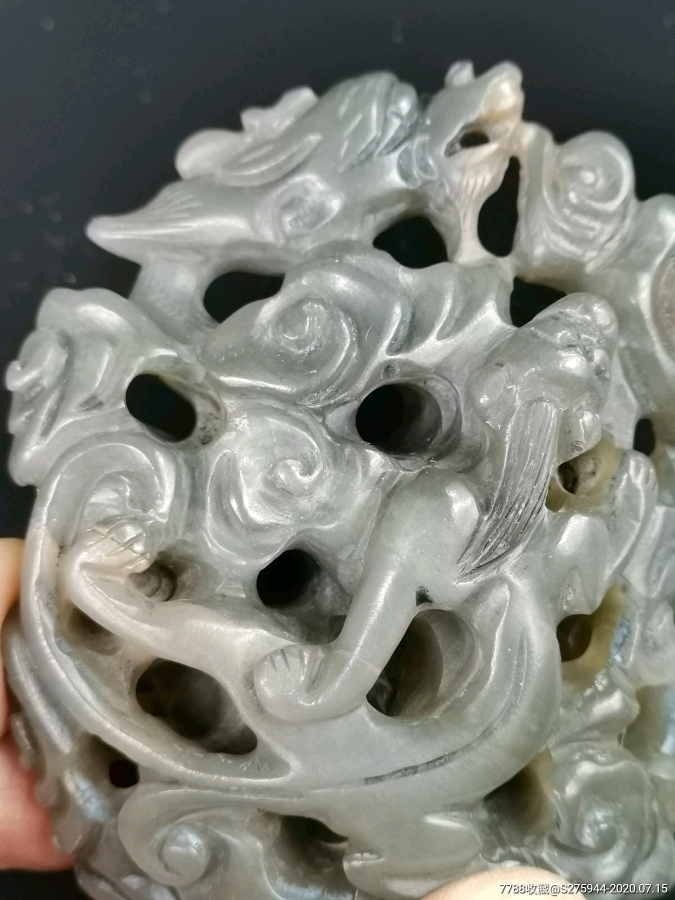 明代和田青玉雕龙摆件_和田玉_淘古鉴赏【7788收藏__收藏热线】