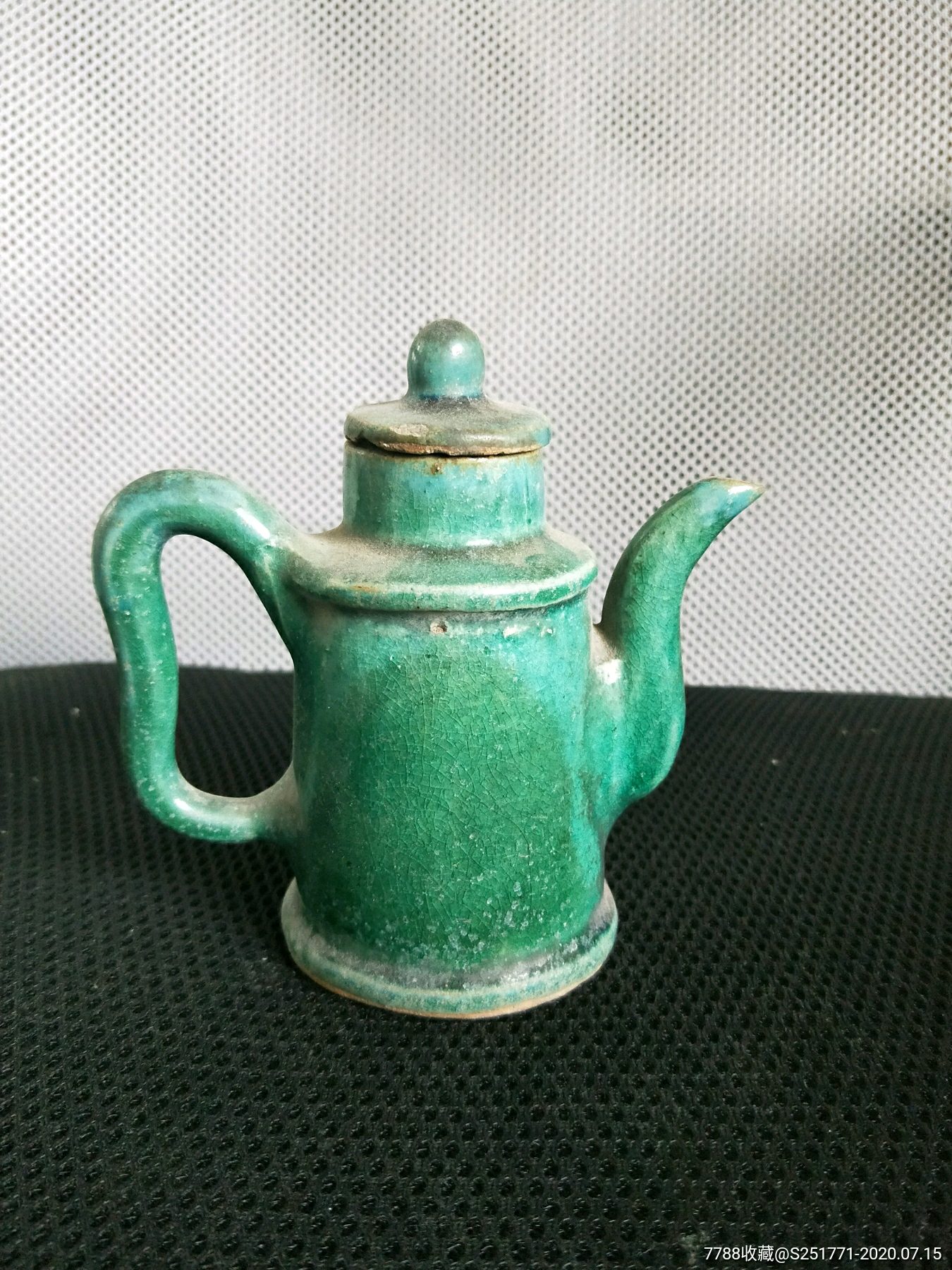 民国石湾窑绿釉壶一把