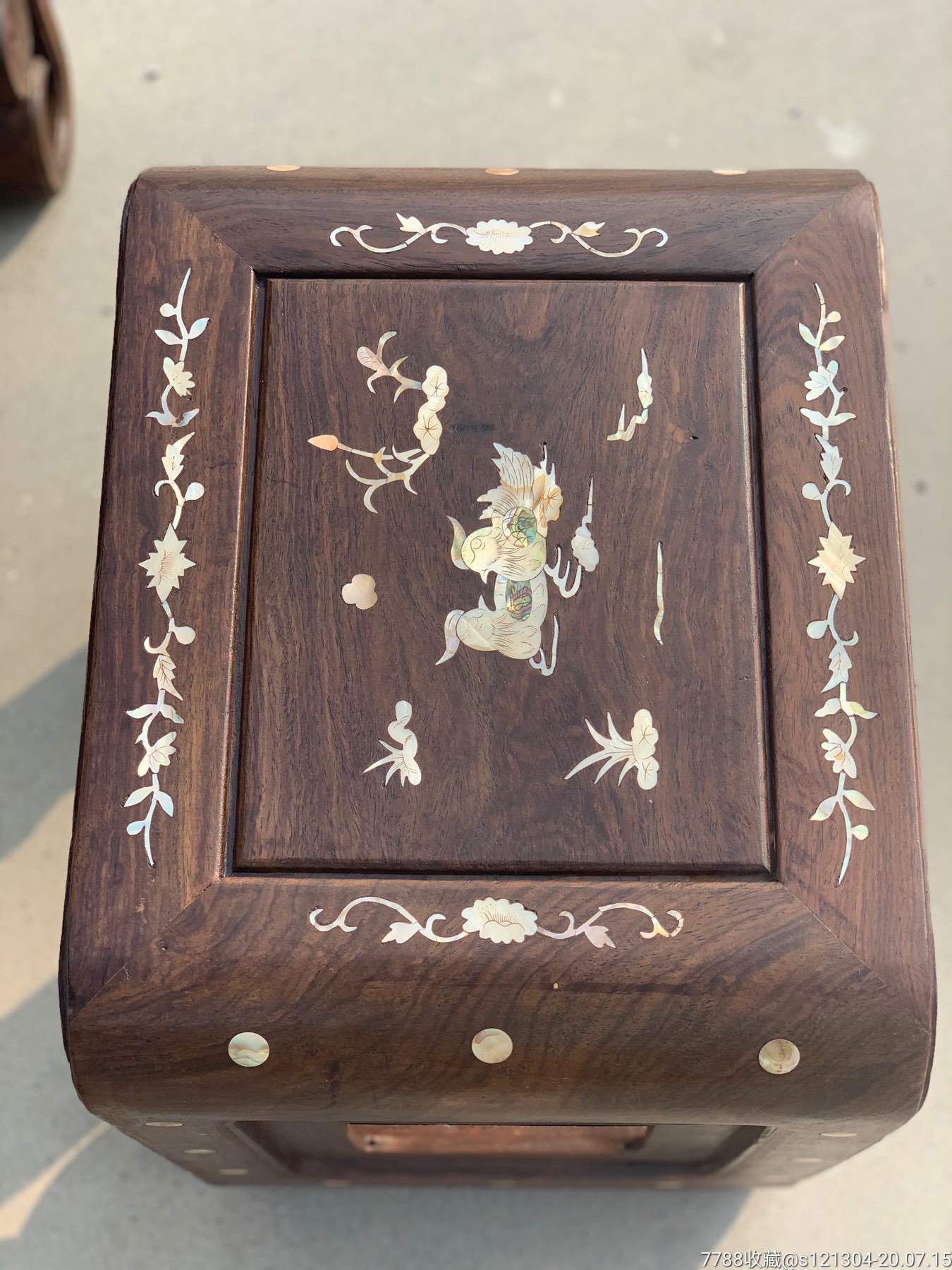 檀木镶嵌螺钿琴桌一套古典家具仿古家具