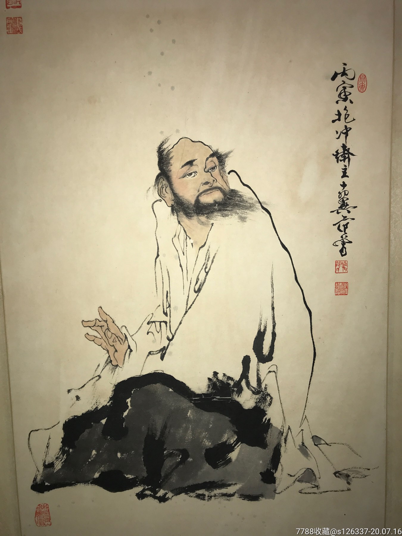 《尊者》镜片68*34范曾(1938-人物国画原作-7788旧货商城