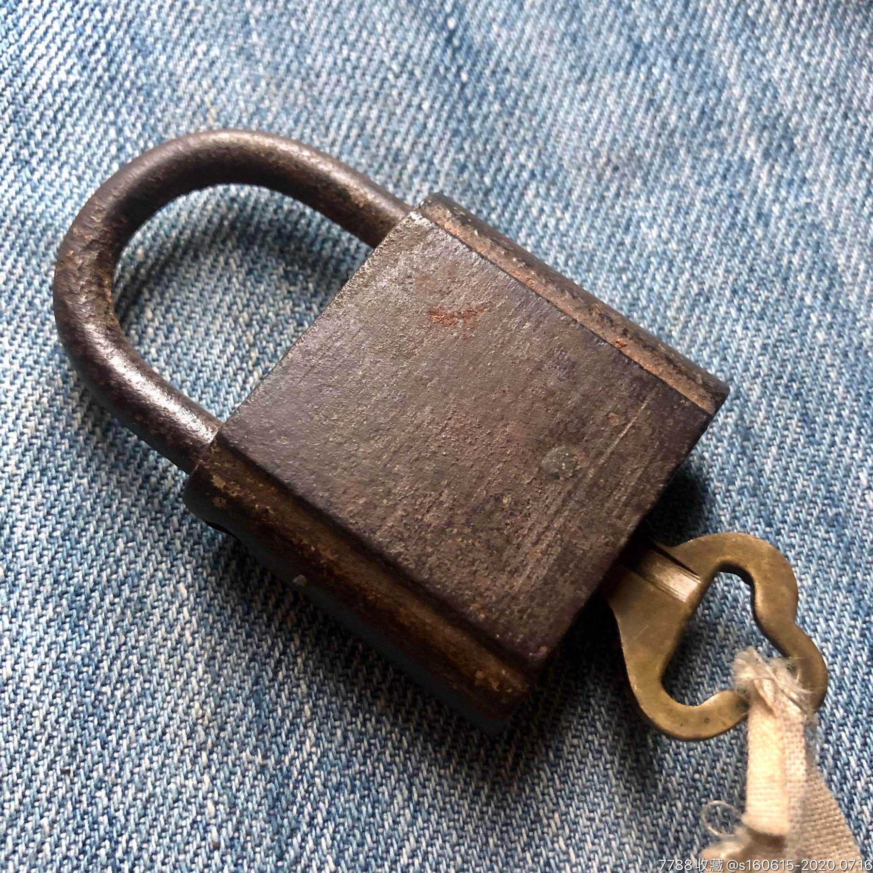 包浆漂亮的50年代金星牌老铁锁