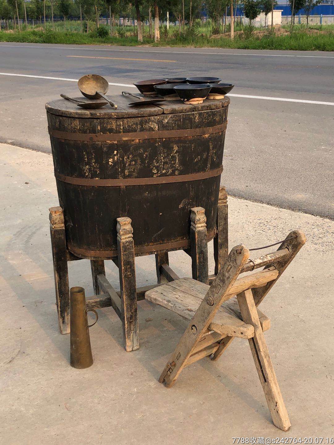 民国时期卖豆花用具一套,全品包老,正常使用