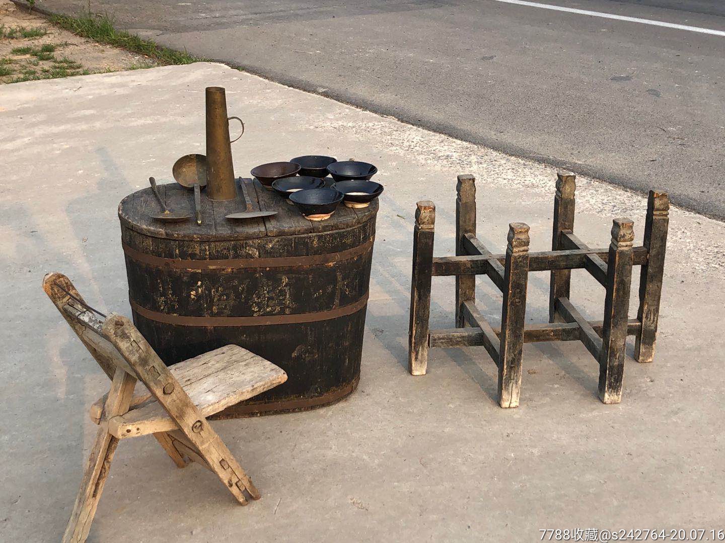 民国时期卖豆花用具一套,全品包老,正常使用