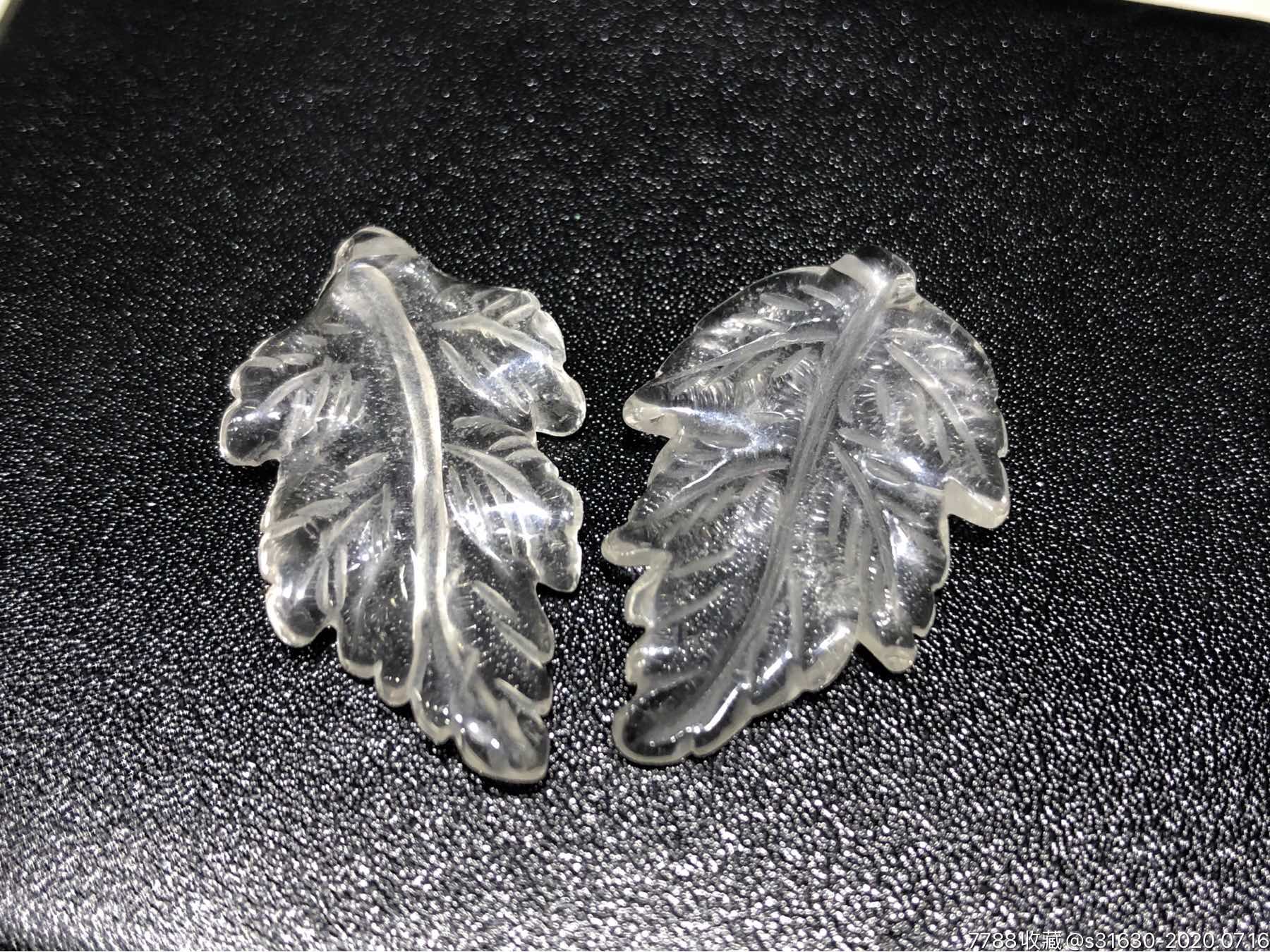 天然水晶树叶尺寸3厘米