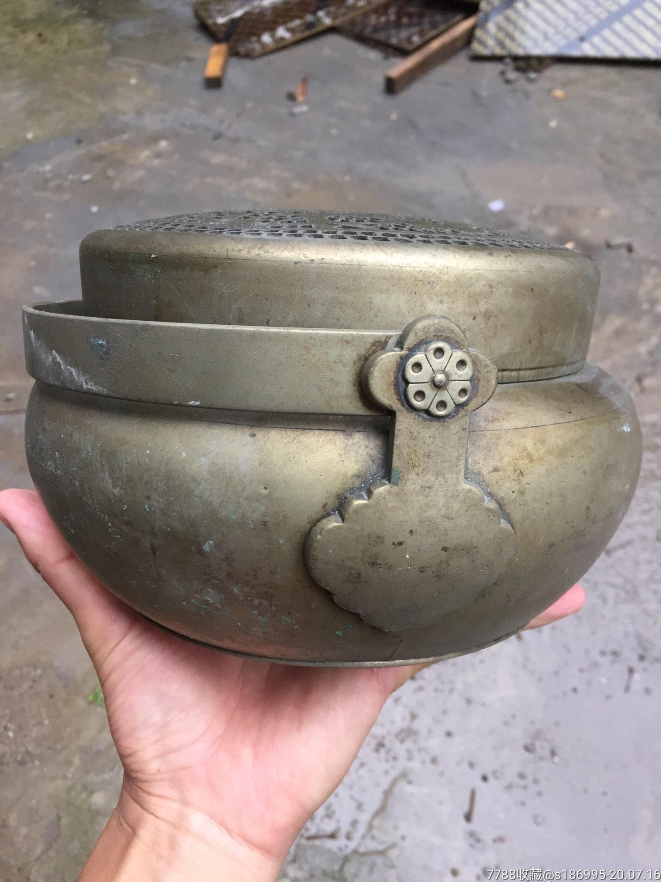 晚清民国白铜手炉