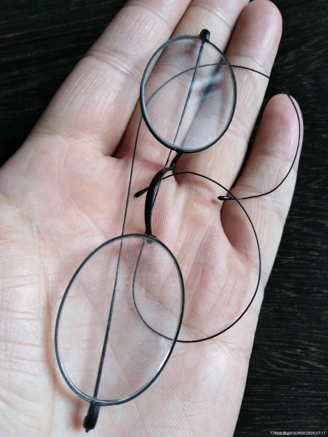 民国时期银丝眼镜一副