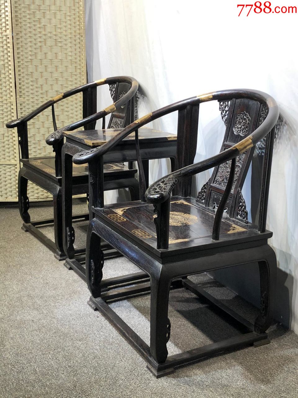 小叶紫檀包铜圈椅王a103s120f_木椅/凳_第3张_7788旧家具收藏