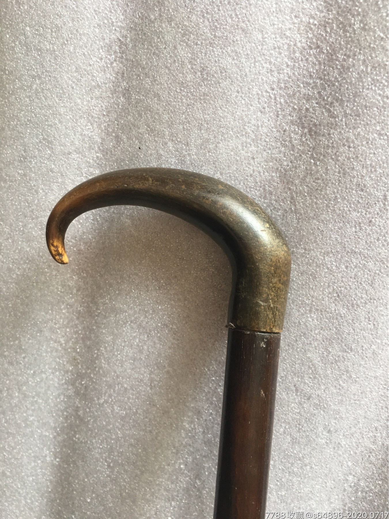 清代紫檀老文明棍