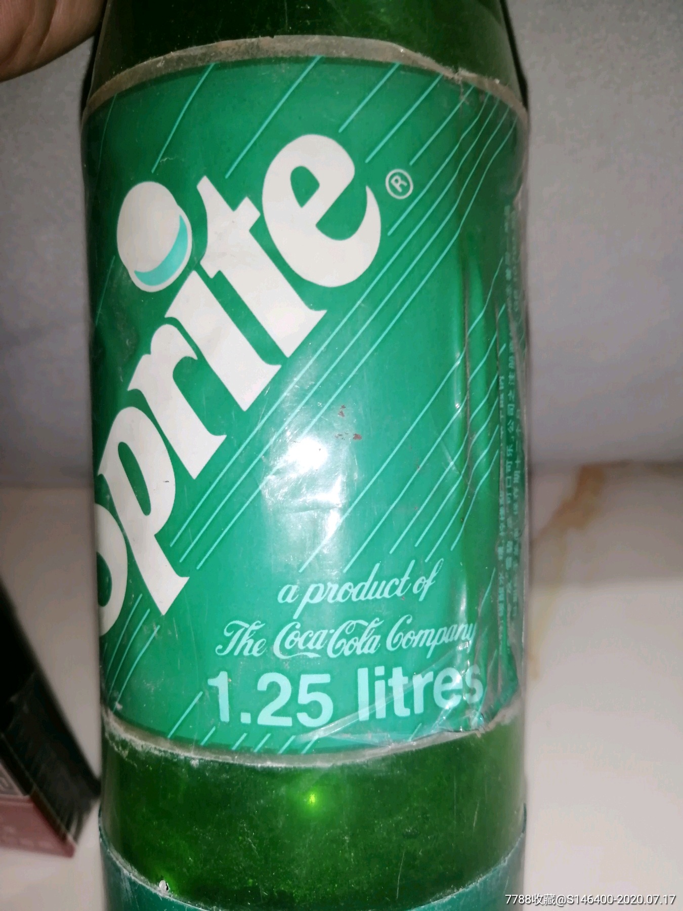 90年代初期雪碧汽水瓶子(铝盖子)