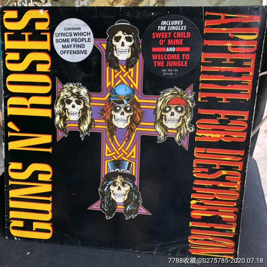 枪花乐队发行第一张录音室专辑appetitefordestruction