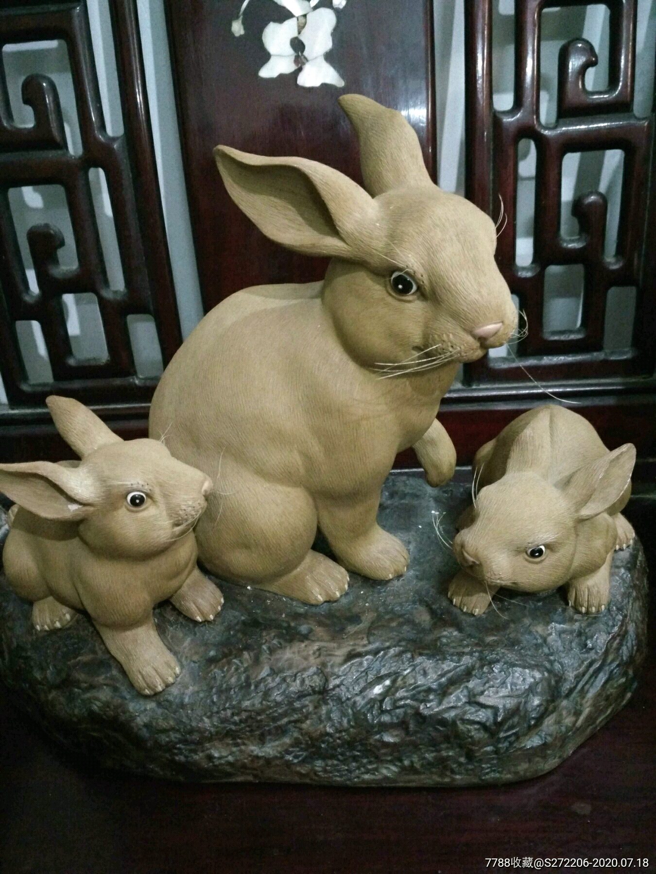 国家级陶瓷艺术大师潘柏林限量版精品-三福兔