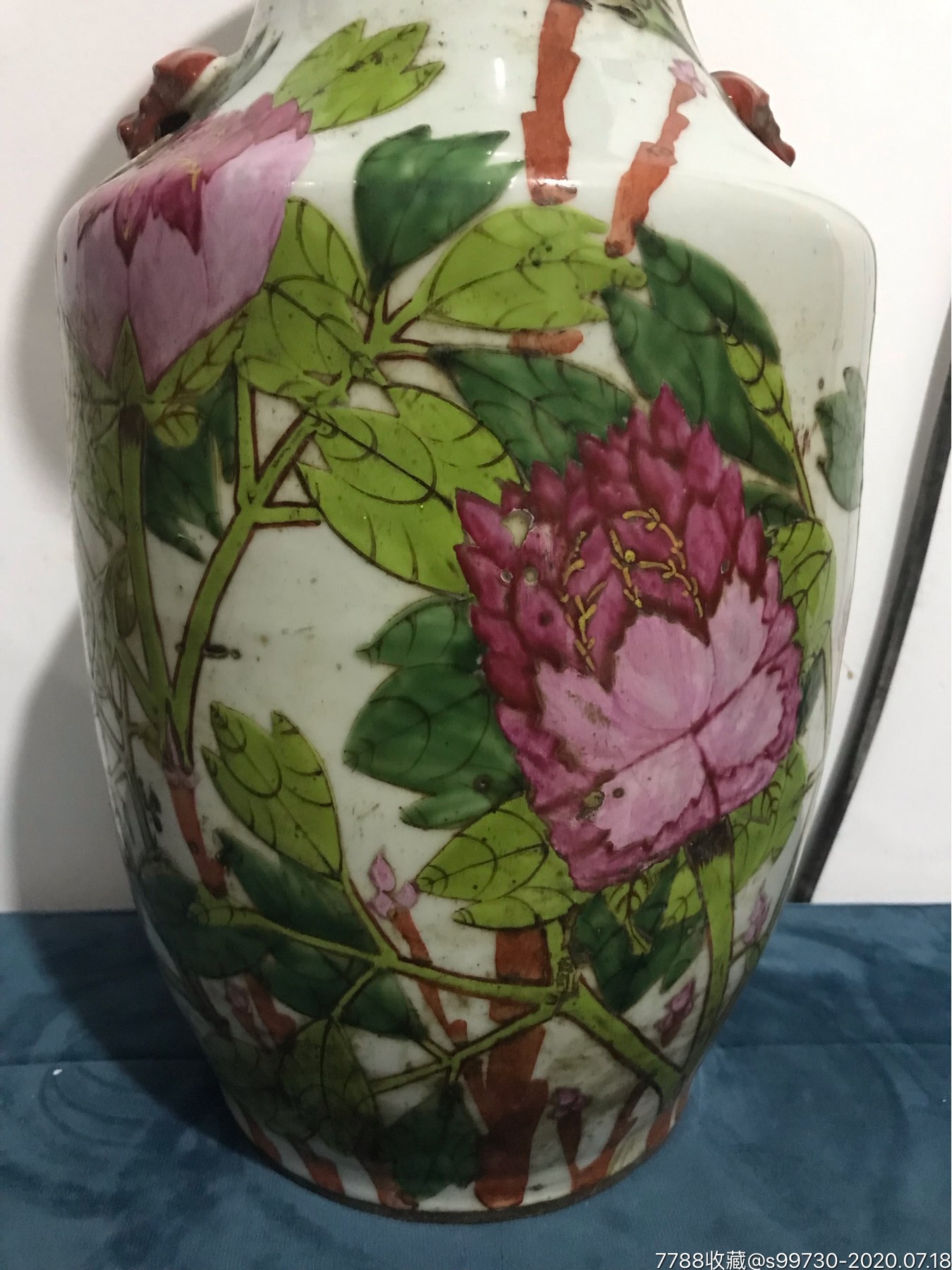 光绪民国张子英作富贵白头虎头兽耳150件大瓶