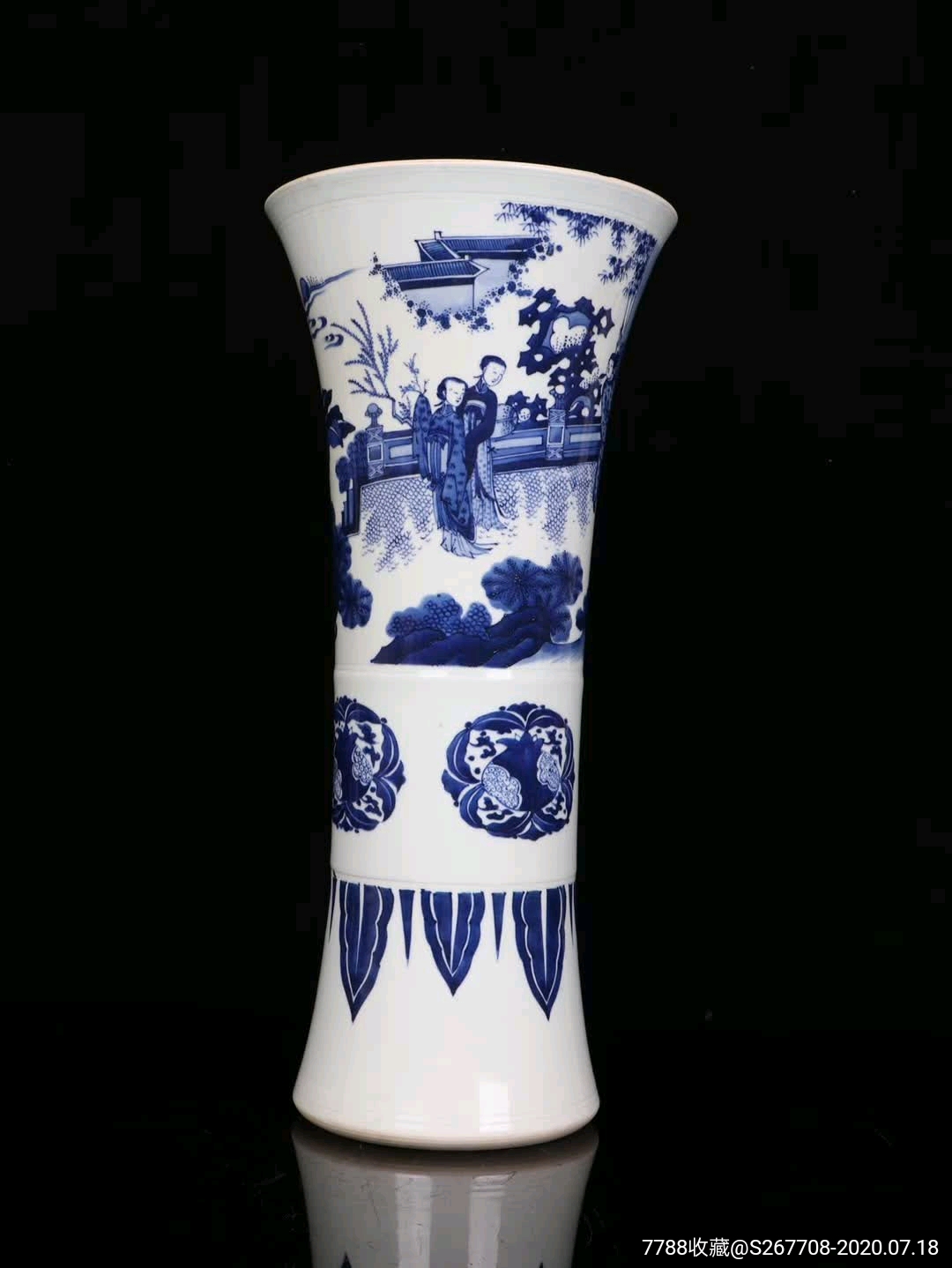 青花瓷人物故事花觚