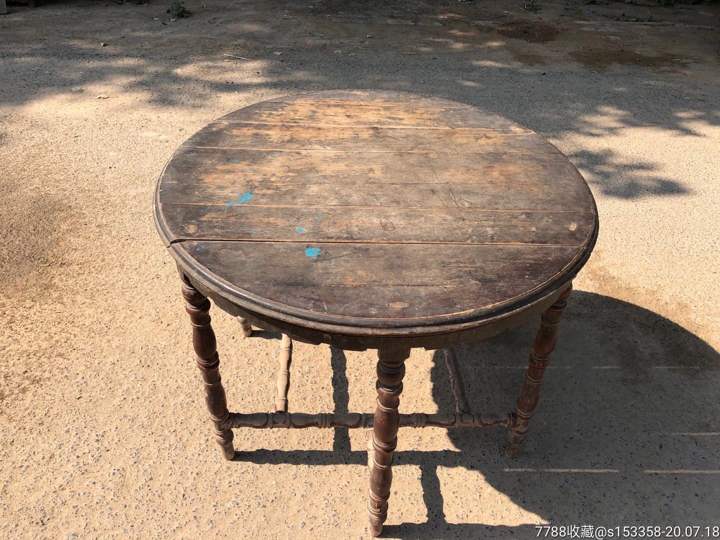 清代榆木大圆桌!