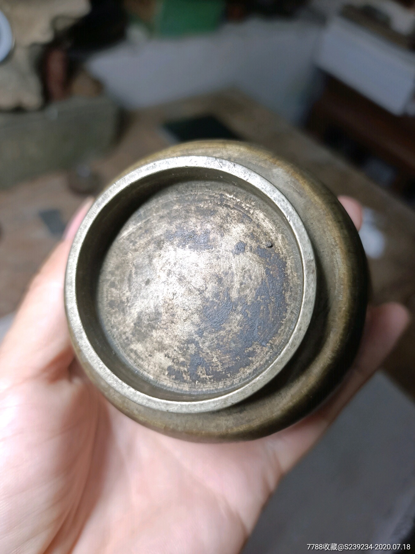 民国老铜器佛供用品直边小铜炉小炉子