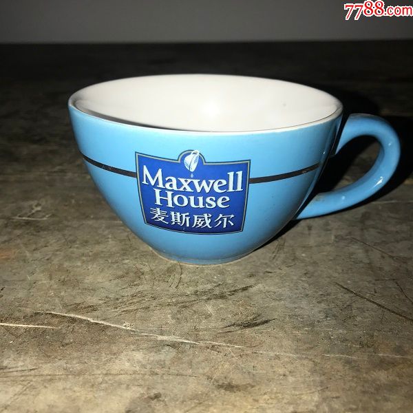 麦斯威尔咖啡杯骨瓷杯早茶杯碟无磕怀旧