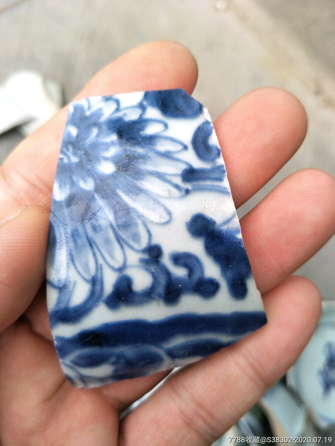 明清时期古瓷片一枚临清运河古玩店万枚瓷片标本馆