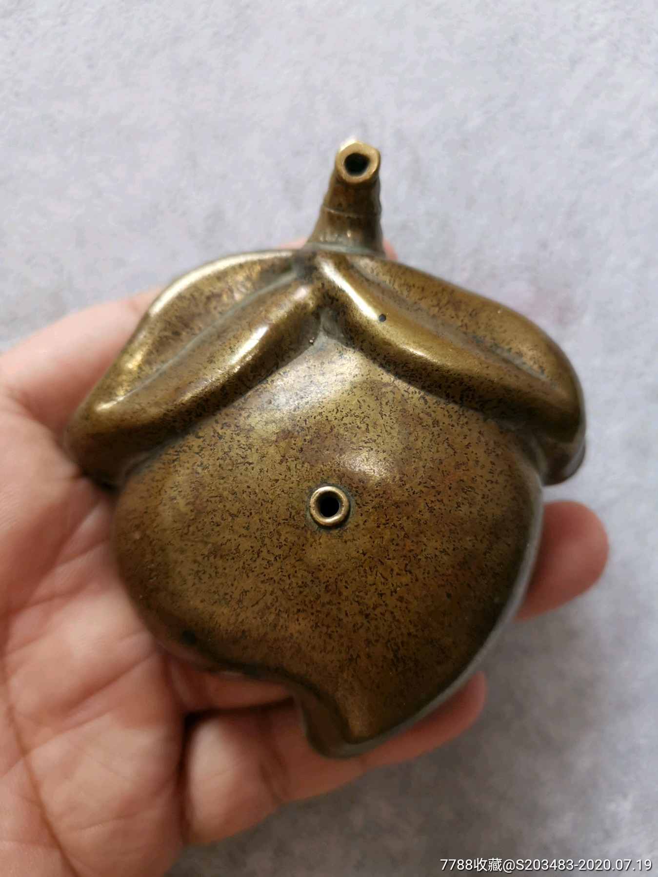 文房水盂铜水盂荣宝斋款-水盂/砚滴-7788旧货商城