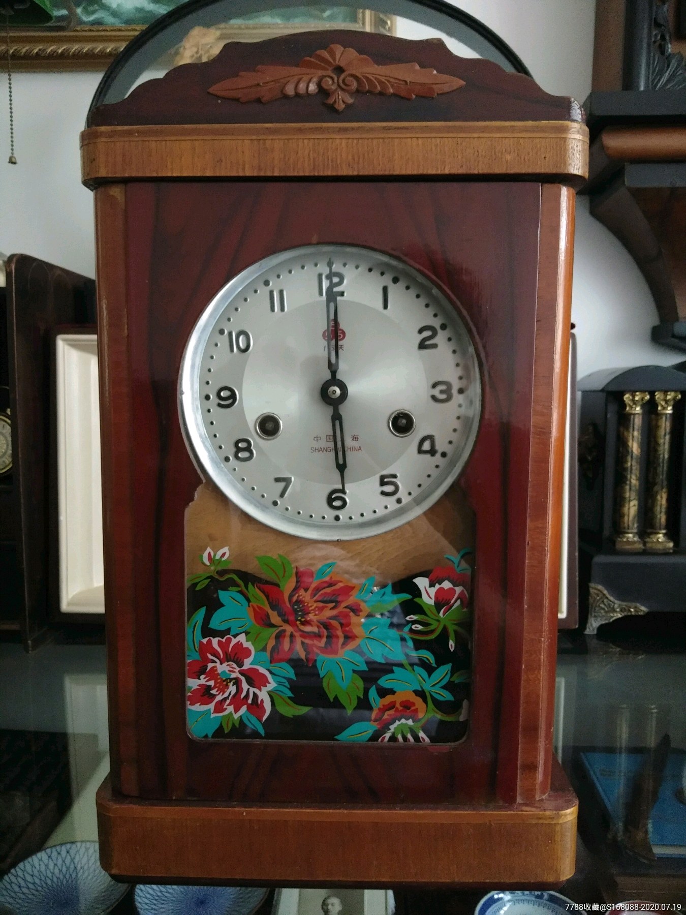 文革时期六七十年代老上海三五牌555牌老座钟老钟表机械上弦老式台钟
