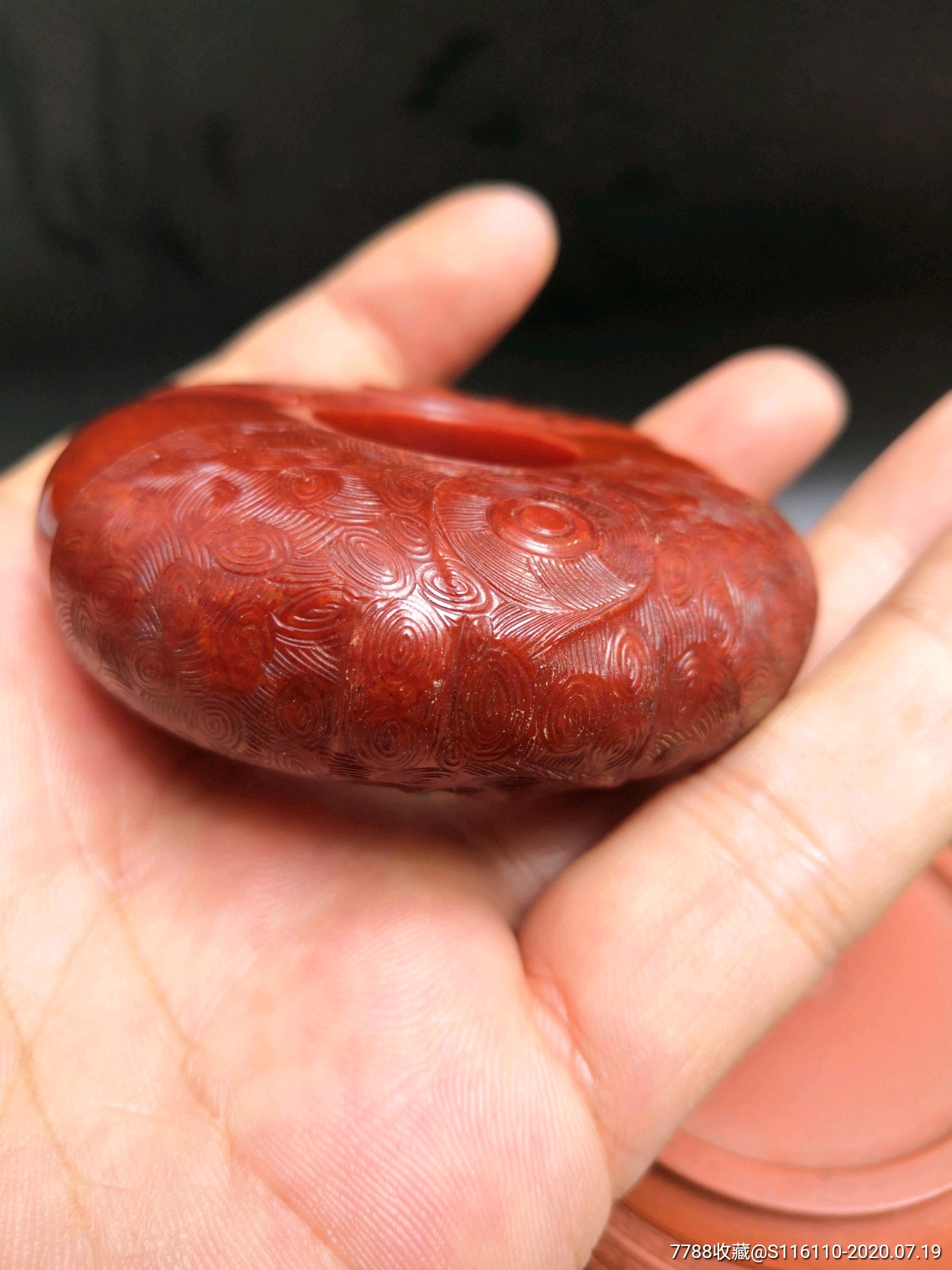 古时期的老新疆和田玉红玉口