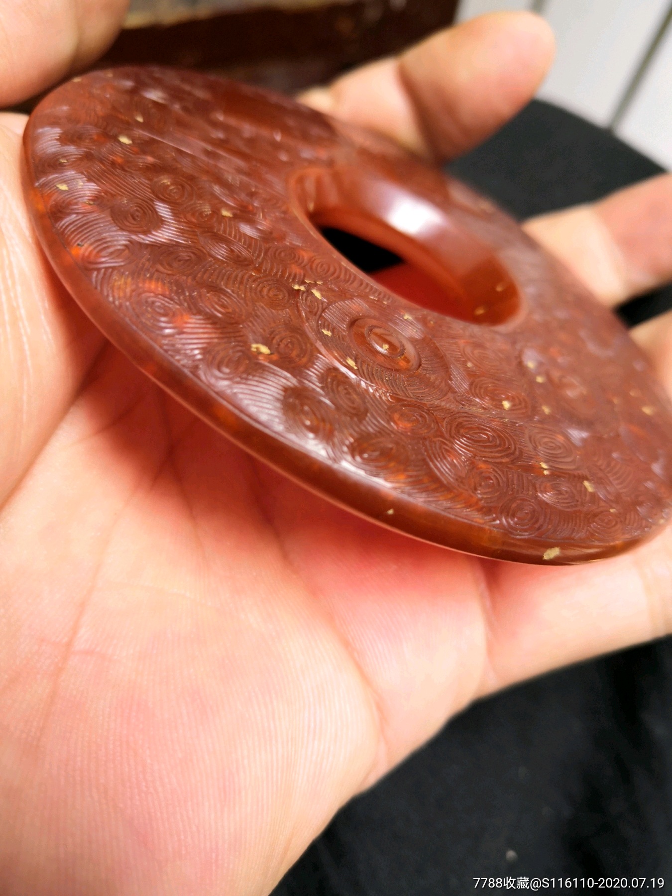 古时期的老新疆和田玉红玉口