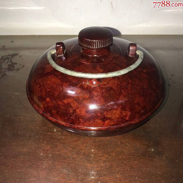 侧缝漏水,民国老上海亚光胶木厂,红电木暖脚壶暖壶汤婆子