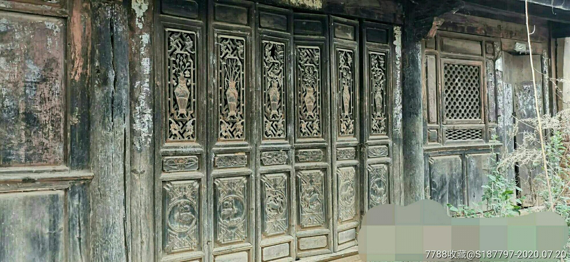 清代老木门六扇