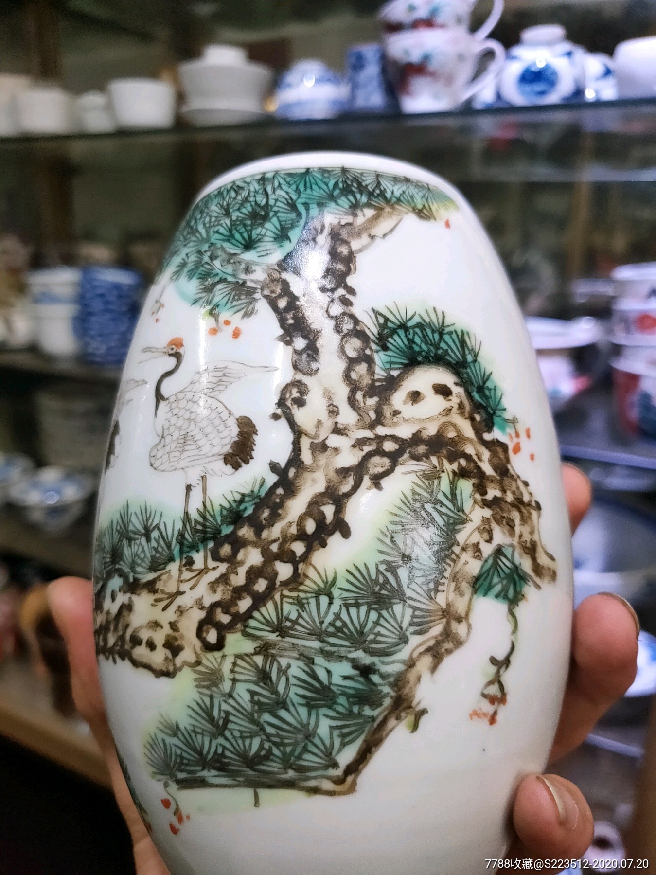 民国粉彩灯笼瓶