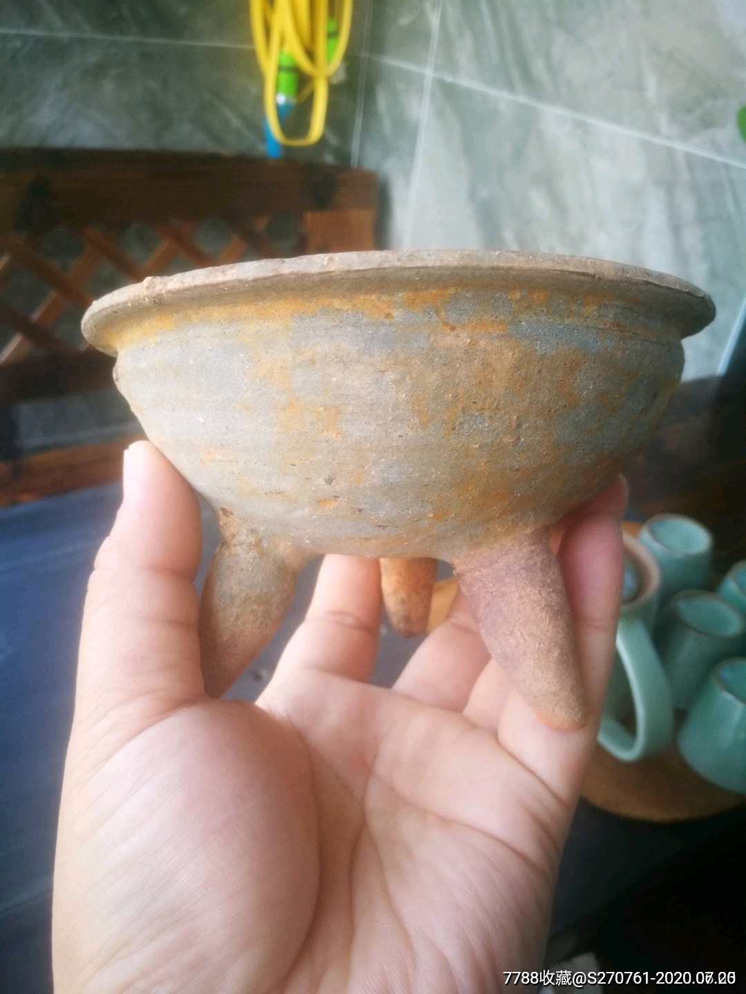 唐代陶器三足香炉