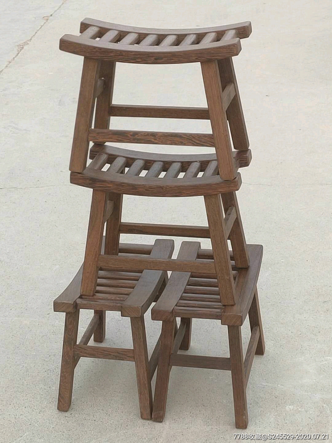 七十年代鸡翅木板凳