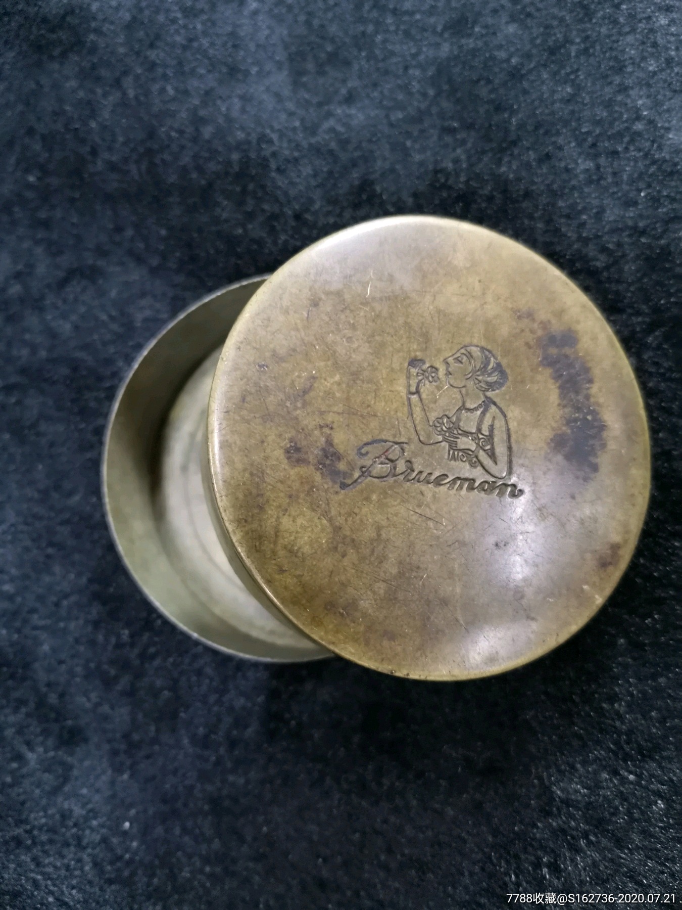 民国进口胭脂盒品相很好严丝合缝