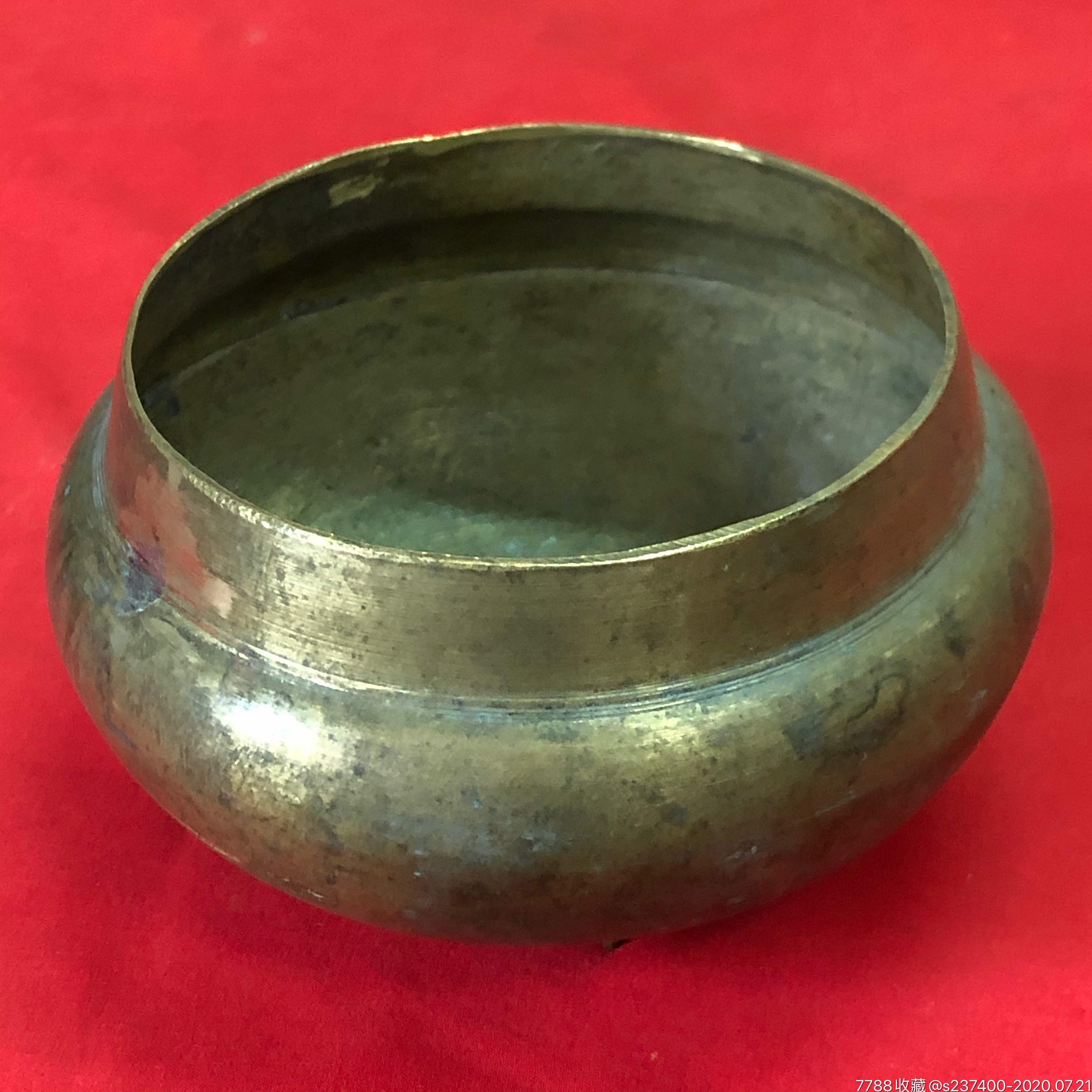 铜香炉民俗土香炉黄铜平口炉中小号铜炉品好家用熏香礼佛捐赠保真