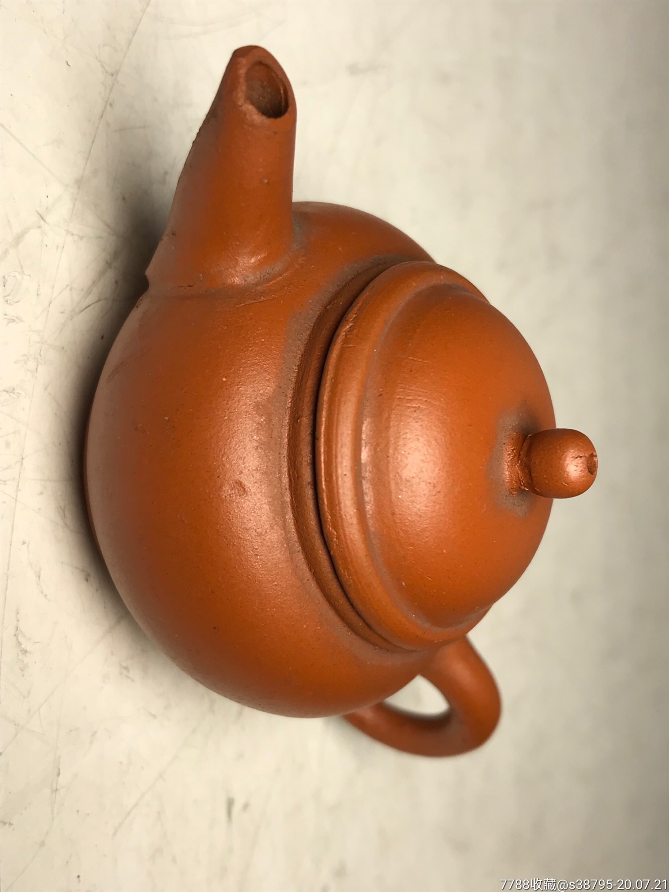 七八十年代荆溪惠孟臣制微型水平紫砂茶壶