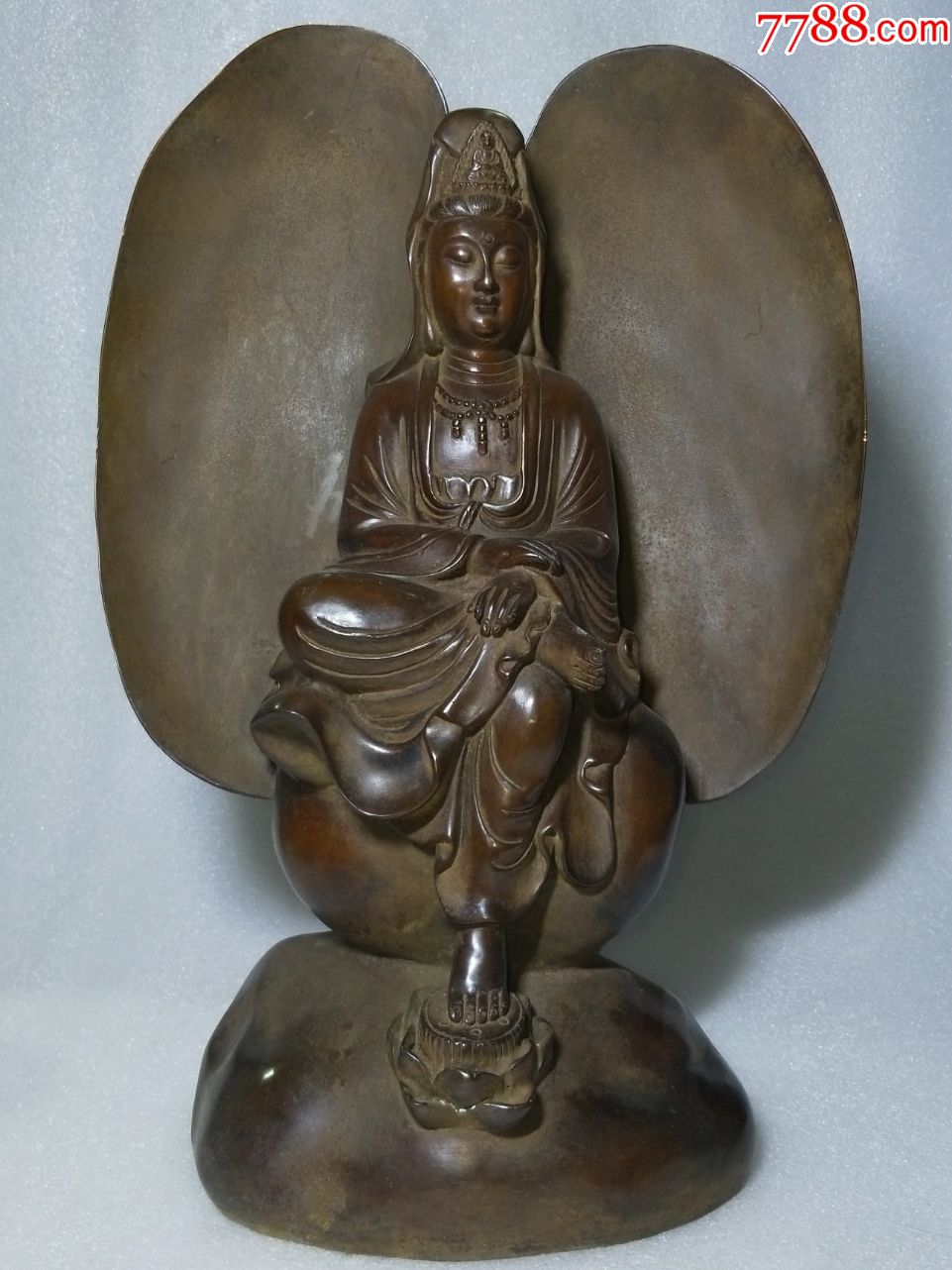 大明永乐年施真紫铜观音