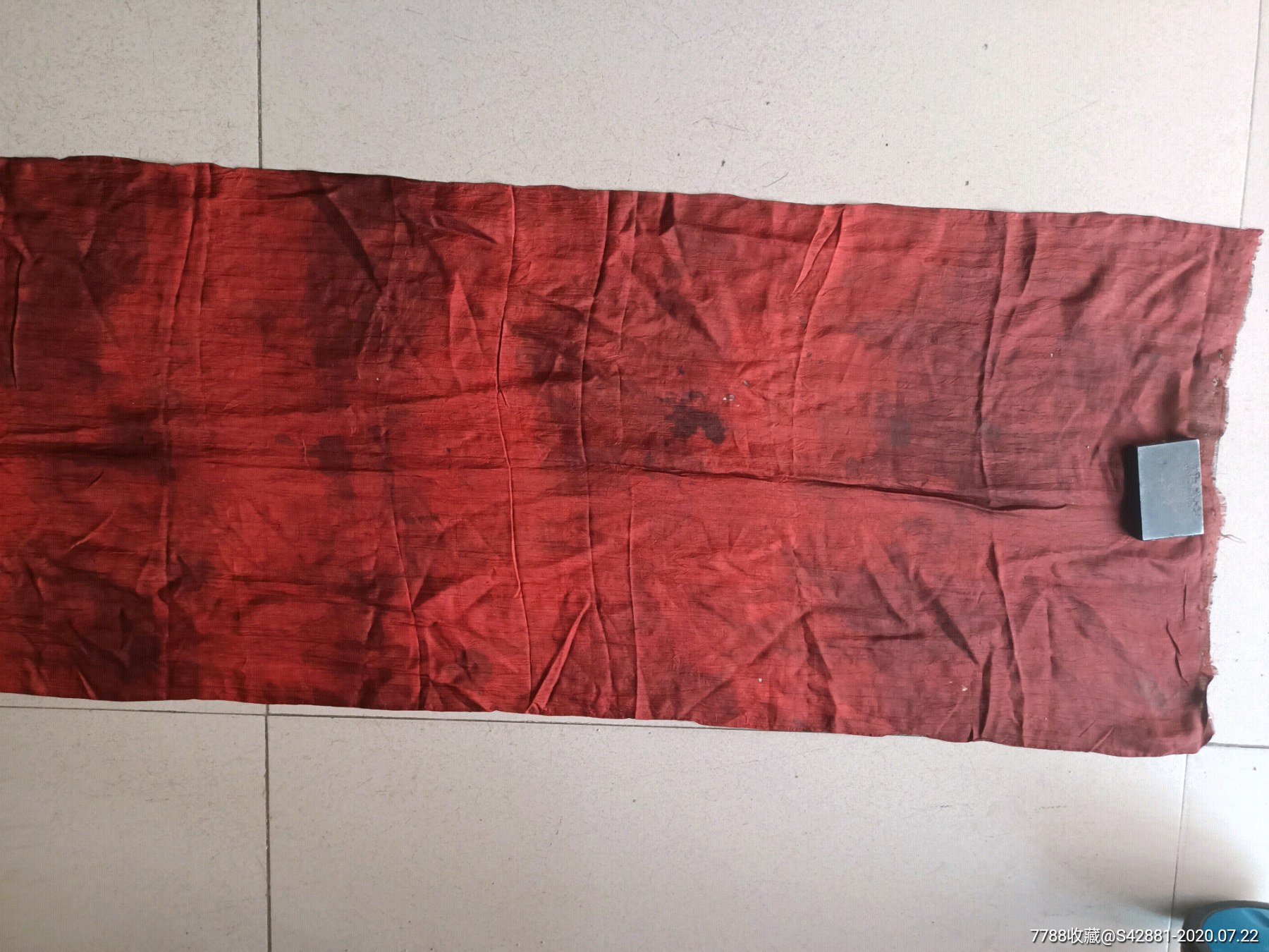 晚清书画老绢.长360厘米宽33厘米.