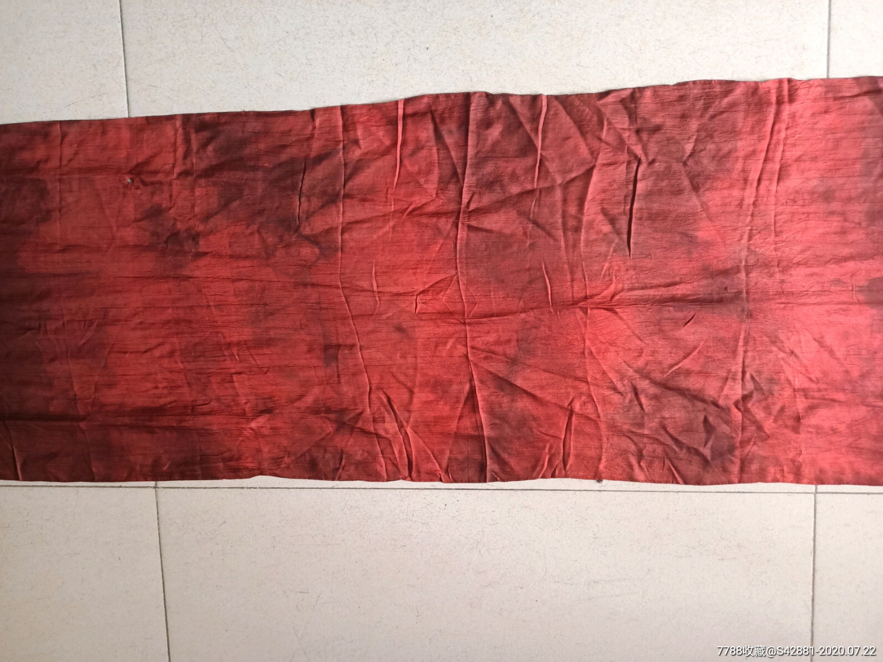 晚清书画老绢.长360厘米宽33厘米.