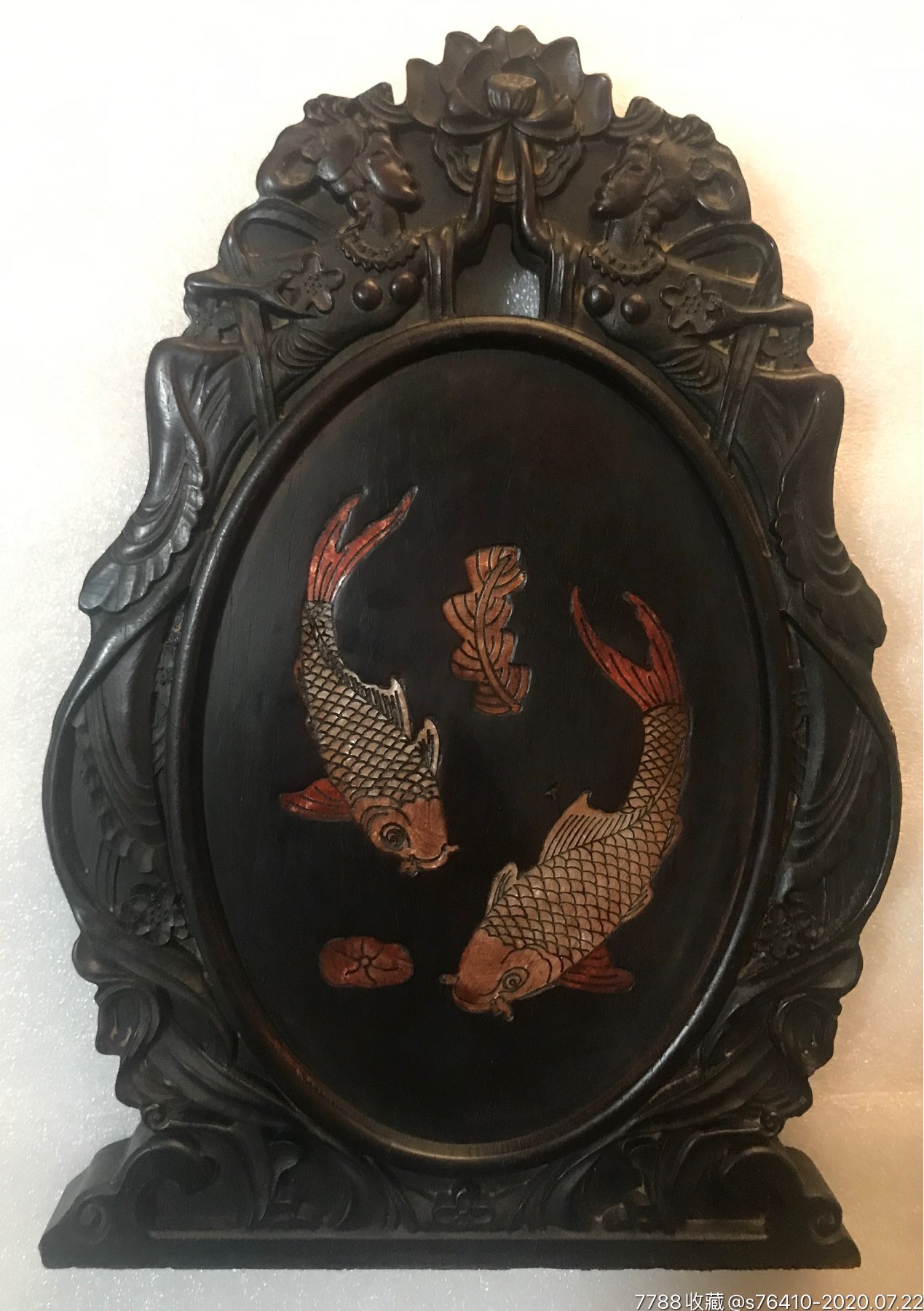 贝壳饰图酸枝木摆件-价格:3800元-se74436783-木雕摆件-零售-7788收藏