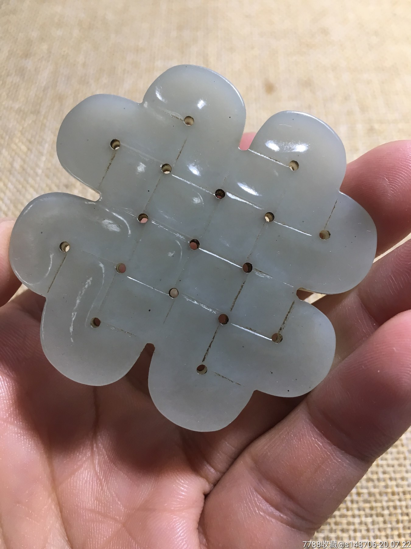 和田玉中国结玉佩