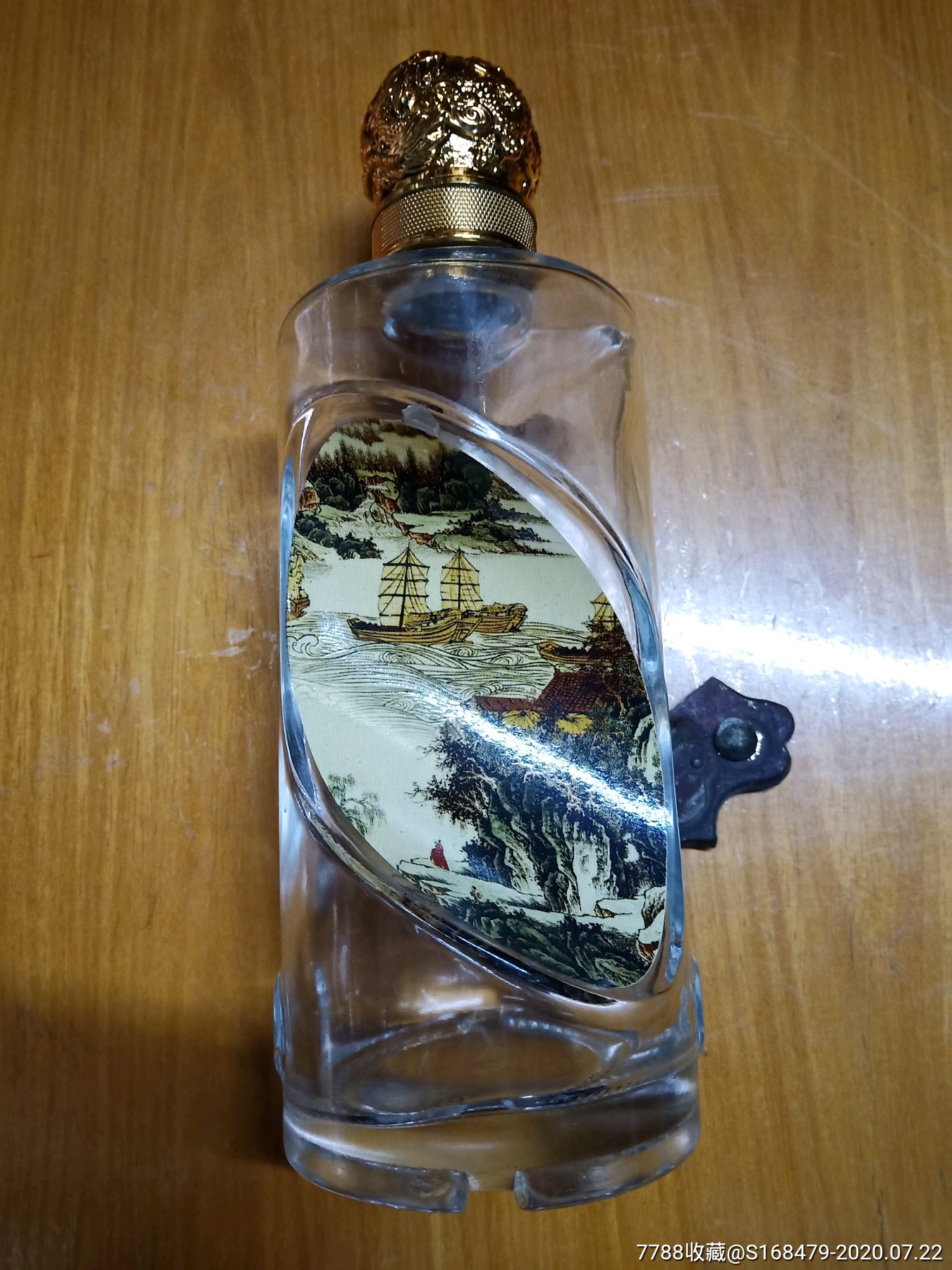 泸州特异型山水酒瓶_酒瓶_图片收藏_回收价格_7788老酒瓶