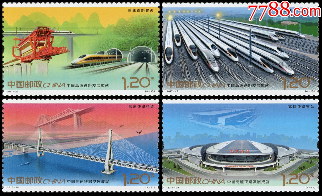 2017-29中国高铁发展成就纪念邮票