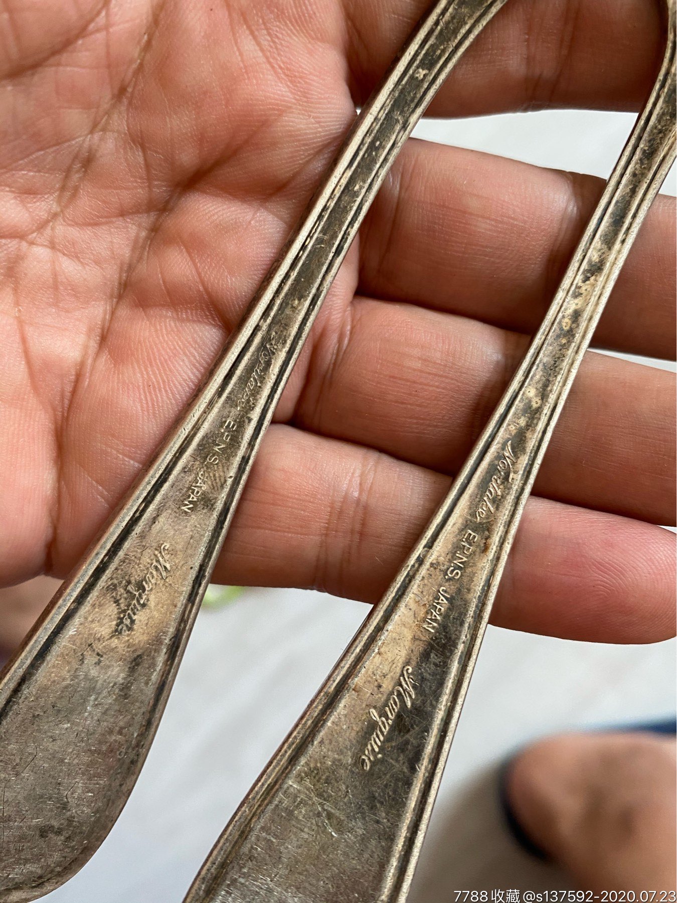 民国日本银叉子四个