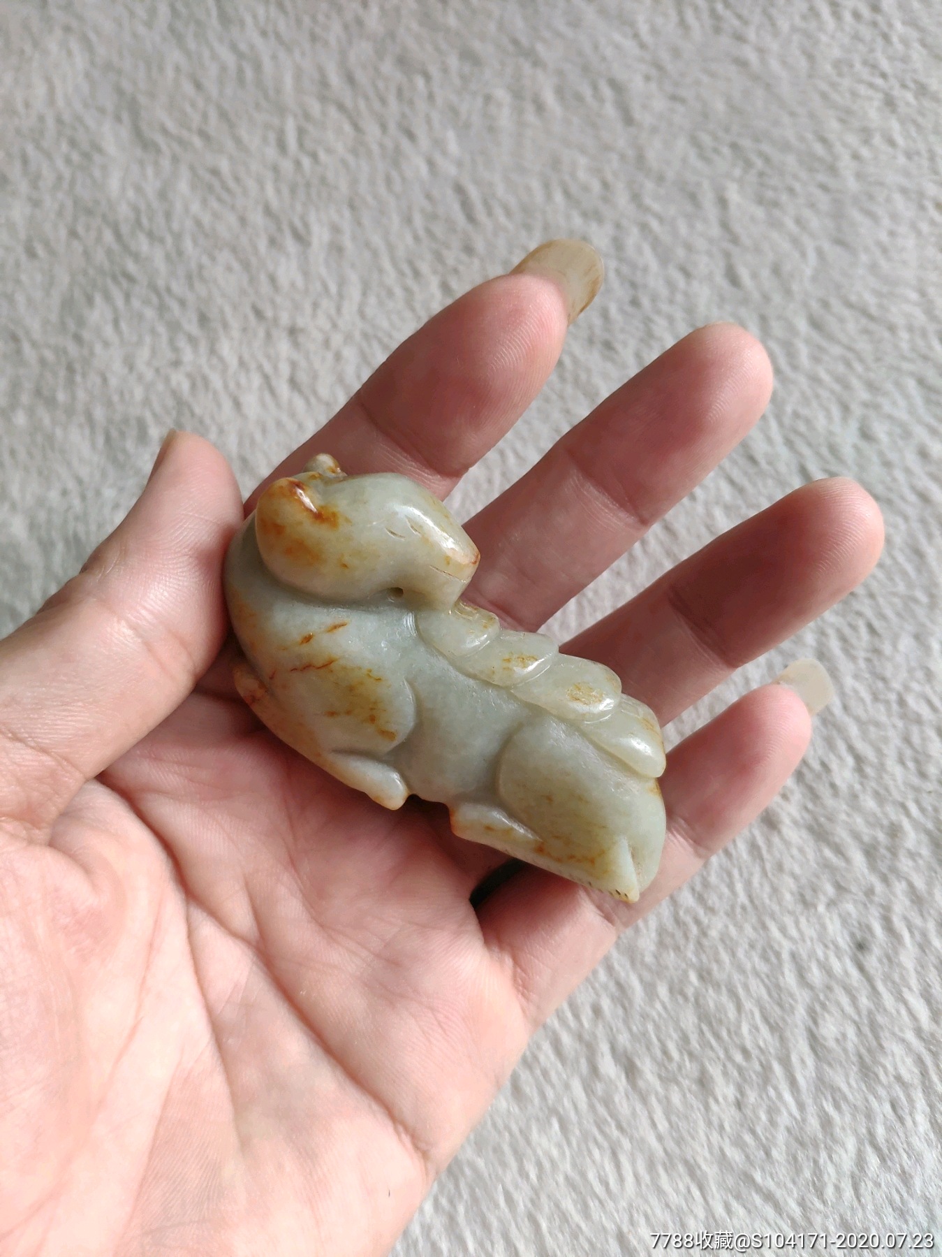 古玉老玉和田白玉羊把件明清老玉件玉器