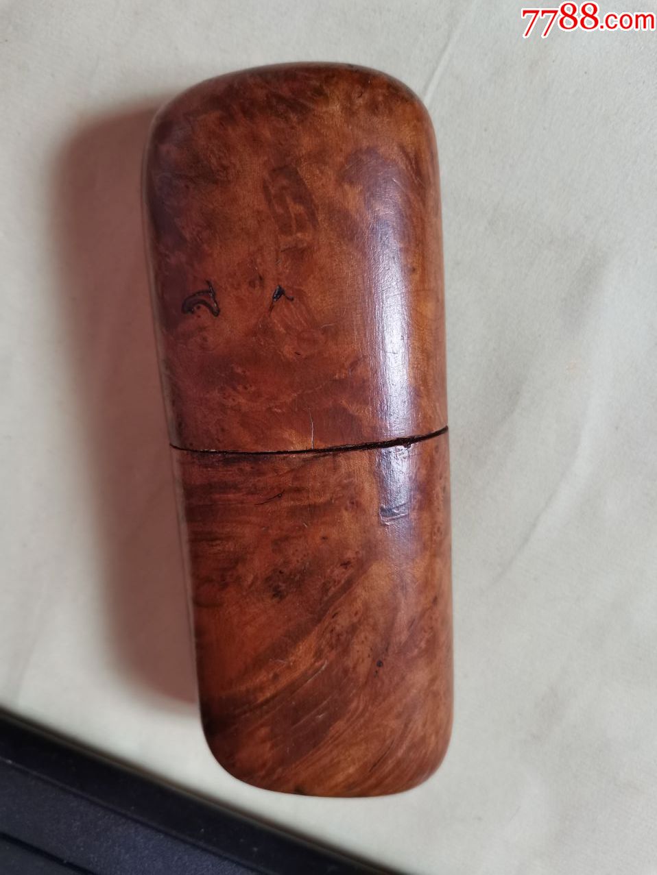 清代樱子木眼镜盒无裂无修1355