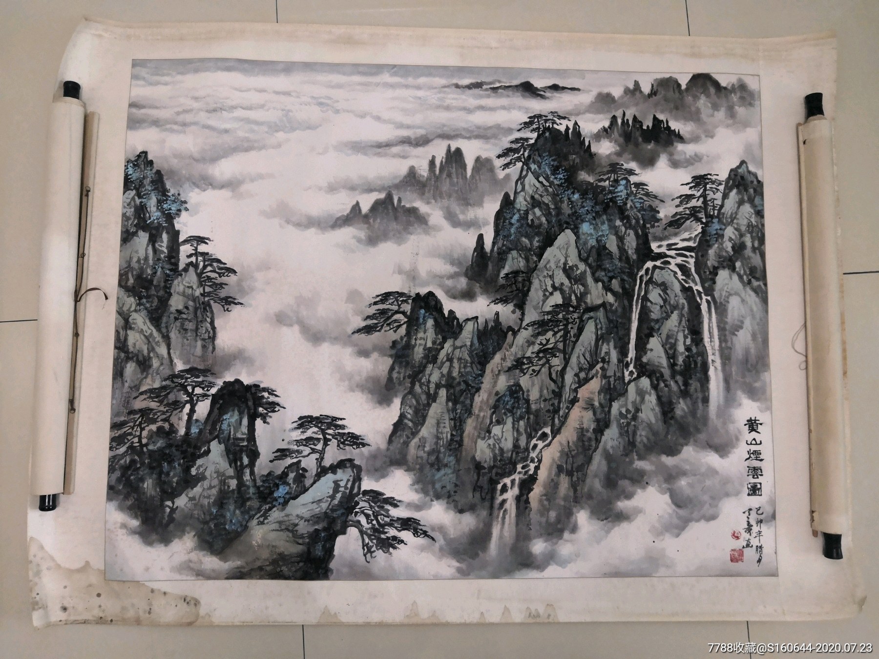 糜天寿精品山水画无锡著名画家尺寸大约10平尺