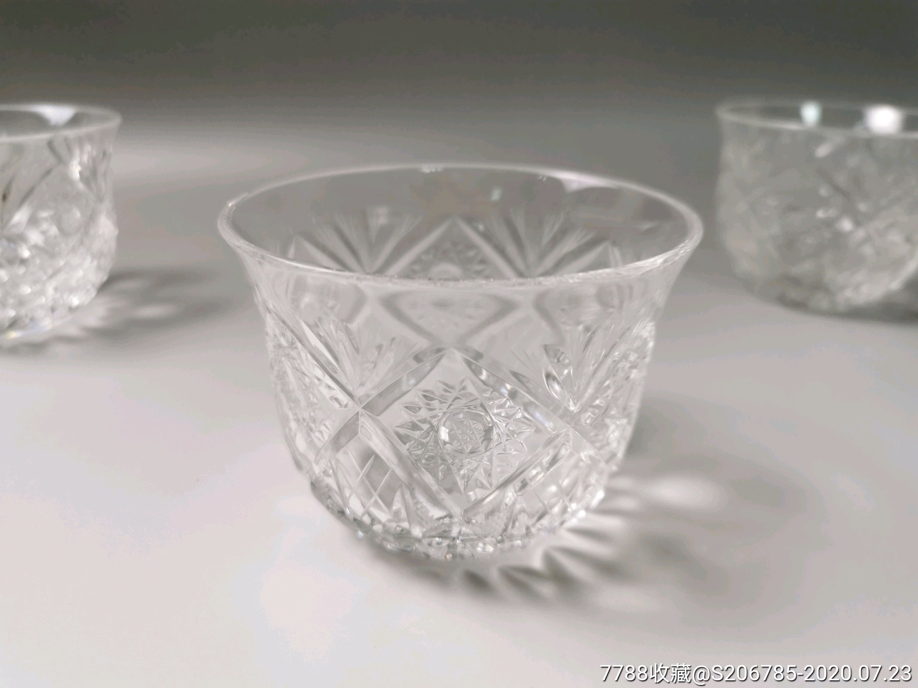 回流日本水晶切子,品牌polonia,水晶杯五客,原盒