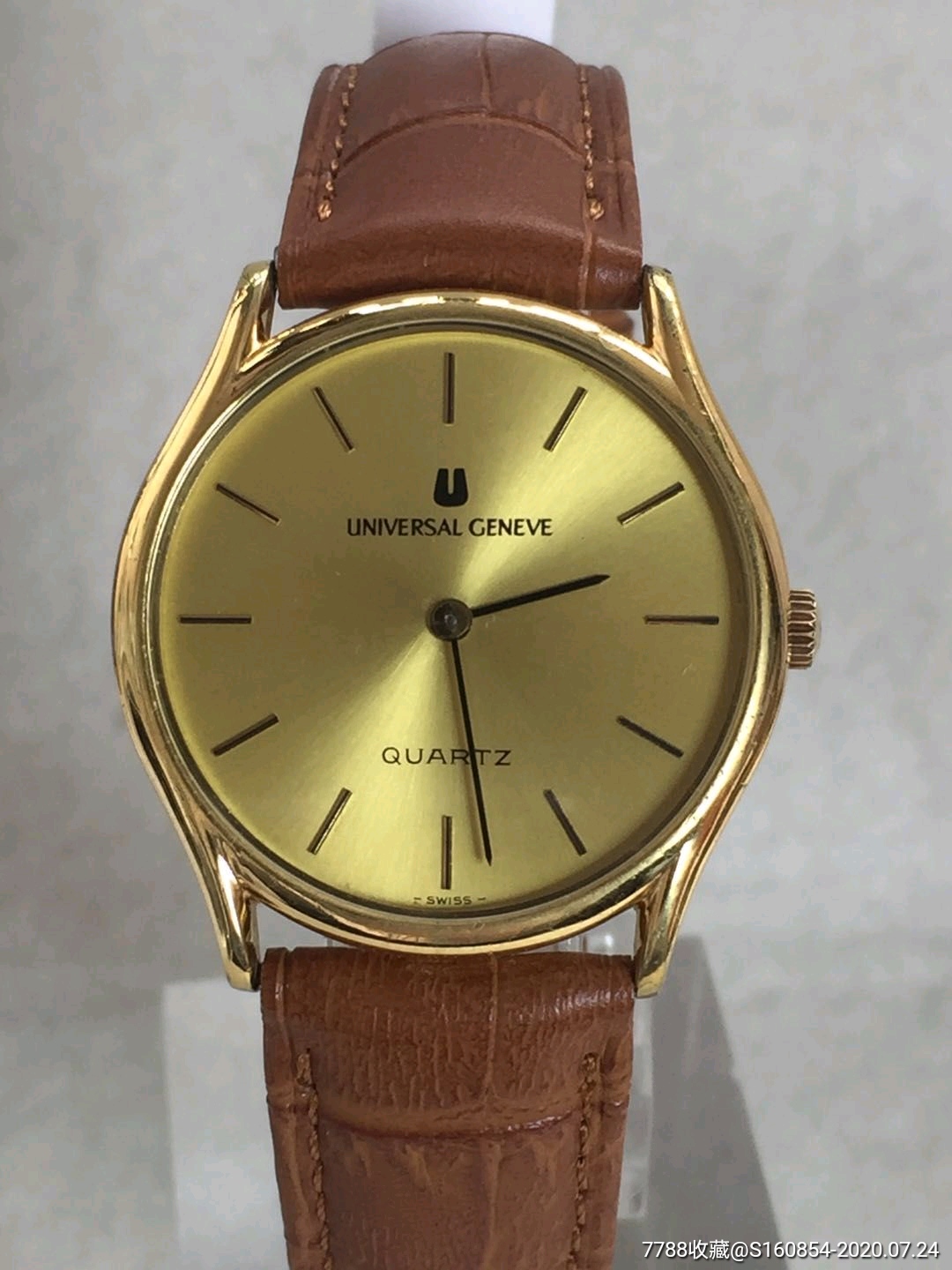 二手原装瑞士宇宙老万国石英手动机械包金男款手表男表