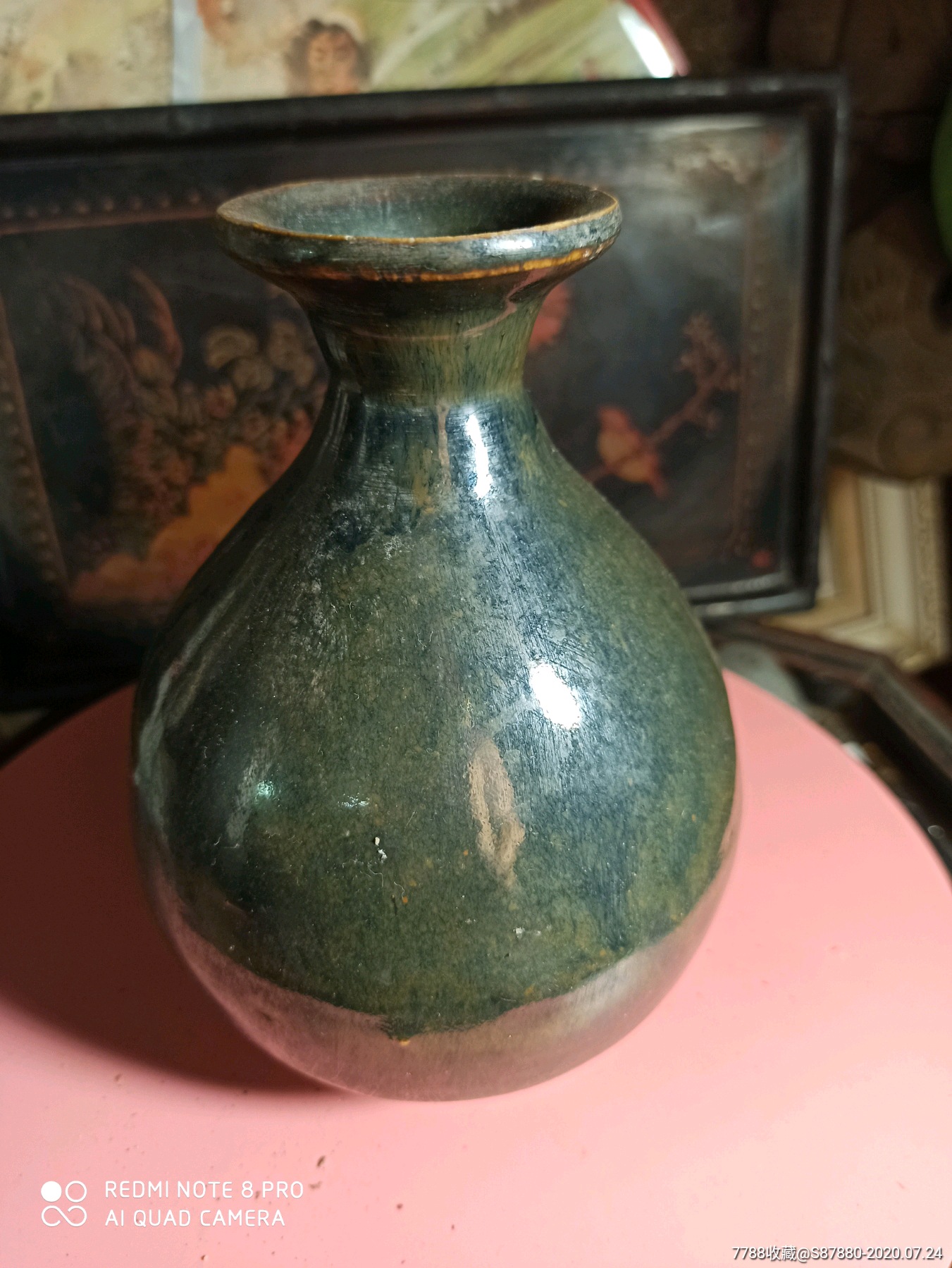 清代耀州窑玉壶春陶酒壶