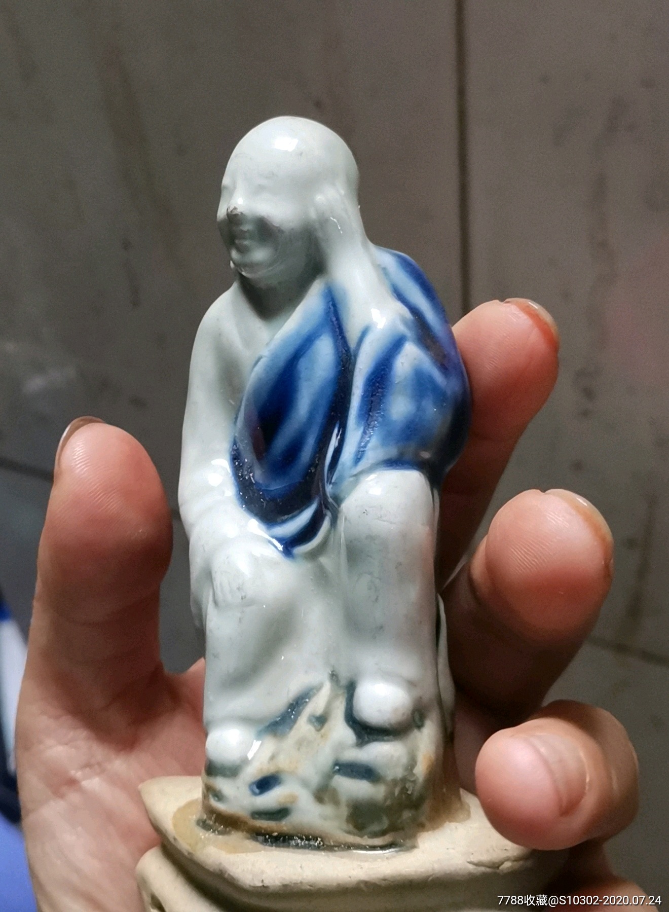 老瓷像人物完整如图难得乡下一线货_瓷片_第2张_7788瓷器